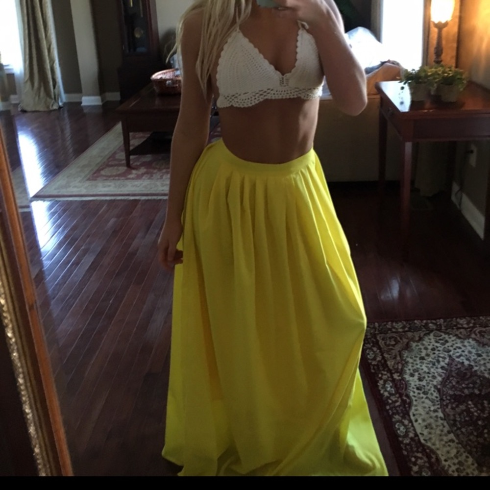 Bright Yellow Beach Skirt